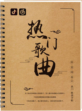 抖音热门歌曲歌词本字帖
