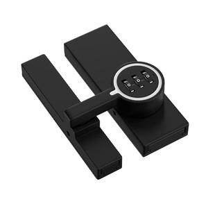 密码锁鞋柜门锁免打孔衣柜锁推拉门锁抽屉锁双开文件柜子防盗锁扣