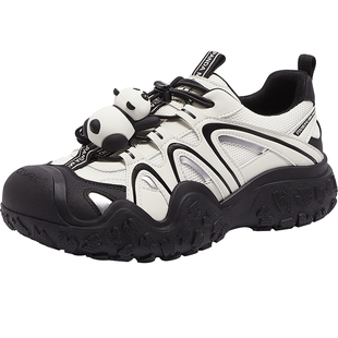 骆驼男鞋户外登山鞋2026春季新款厚底徒步鞋运动鞋时尚老爹鞋女鞋