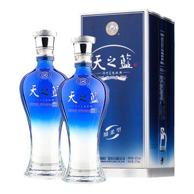 洋河天之蓝42度375ml*2瓶白酒