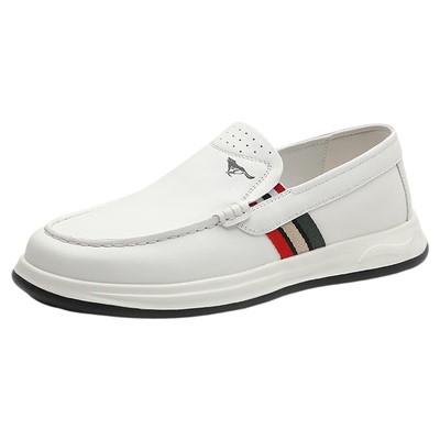 豆豆鞋男款真皮一脚蹬软底休闲鞋