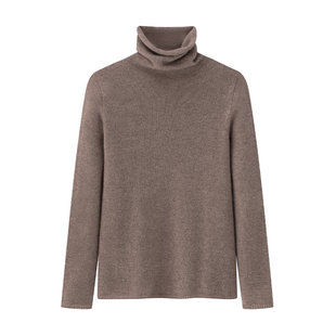 盈妹暖心出品丨超细精纺100%纯山羊绒高领针织打底衫薄款冬季保暖