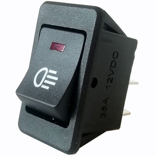 大电流汽车电路DIY改装雾灯12V35A 船型小开关蓝灯红绿黄东风风度