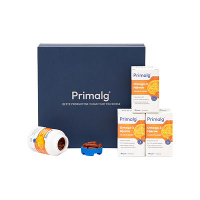 【礼盒3瓶】挪威Primalg高含量DHA补脑深海记忆力鱼油Omega3