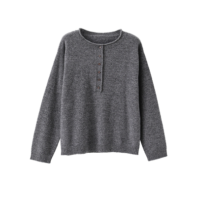 popchrio混色羊毛宽松毛衣套装