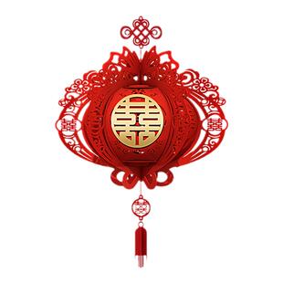 婚房屋顶拉花吊顶创意装饰男方客厅主卧室布置彩带结婚用品大全