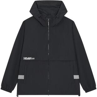 特步运动风衣男款秋冬新款梭织薄外套户外运动夹克服975129150513