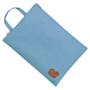 得力牛津布拉链袋A4加厚防水学生补习袋补课手提袋帆布手提拉链文件袋档案袋公文袋A4试卷收纳袋办公文具袋