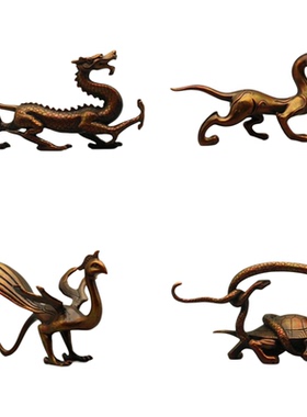 灵兽青龙白虎朱雀玄武四方位摆件