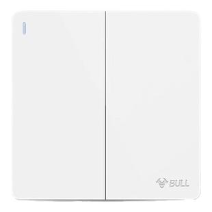 公牛墙壁开关面板二开单控墙壁开关插座双开单控面板家用G12白色