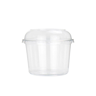 网红冰粉打包盒 一次性果切桶水果捞碗炒酸奶甜品高透塑料ins包装