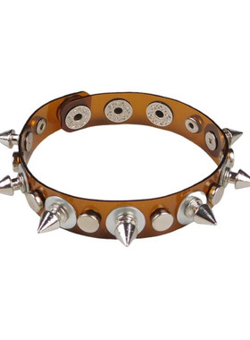 尖刺铆钉紫罗兰色透明软塑料手链