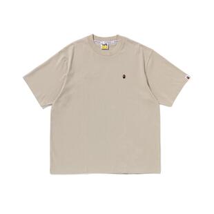BAPE男装25年秋冬猿人刺绣标纯色短袖T恤301101P