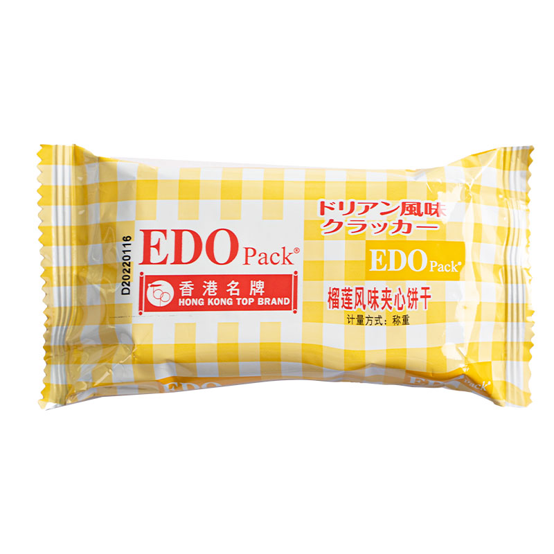 edopack榴莲芝士柠檬味夹心饼干