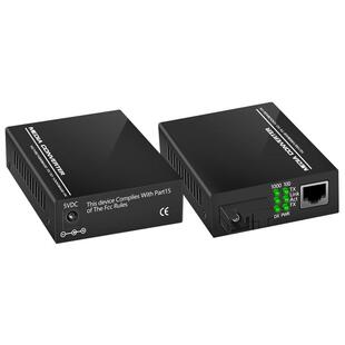 千兆光纤收发器 单模单纤光电转换器一对千兆外置电源HTB-GS-03双纤1光2电4电8电网络视频监控传输SC光口1对