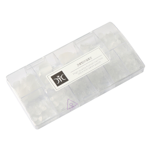 致美艺美甲脚甲片高透明折无痕全半两用持久12型号盒装脚指甲片