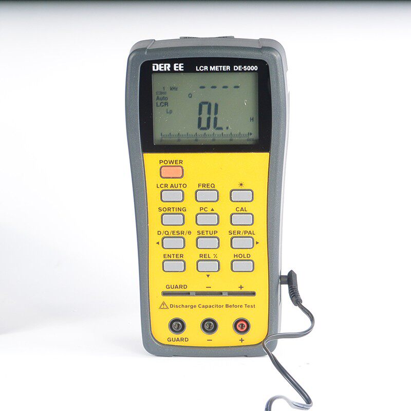 台湾得益DE-5000双显示LCR电表手持式电桥背光功能原装进口正品