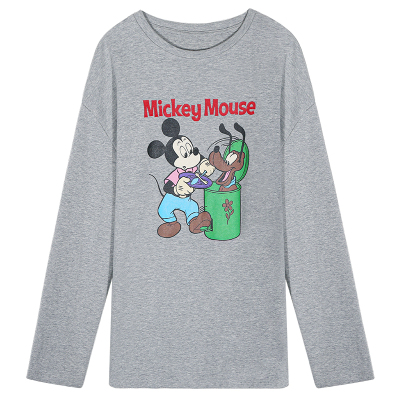 今屿花花长袖印花T恤女内搭