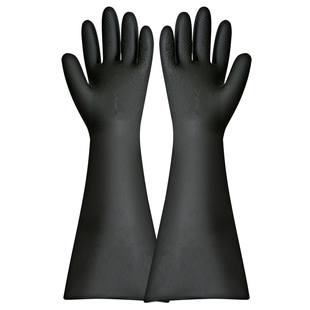 威蝶耐酸碱手套工业防腐蚀橡胶加长加厚防水实验室喷漆乳胶手套