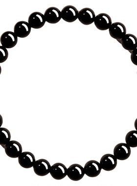 天然猫眼银曜石素圈手串情侣手串