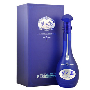 洋河蓝色经典 梦之蓝M6 40.8度500ml*1瓶 单瓶装绵柔型浓香型白酒