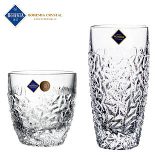 捷克进口BOHEMIA创意水晶玻璃威士忌酒杯啤酒杯玻璃茶水杯 洋酒杯