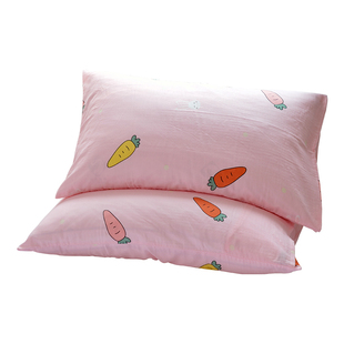 定做双层纱A类婴儿宝宝枕套30x50cm小枕头套儿童卡通枕芯套单只