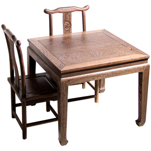 鸡翅木餐桌椅中式长条儿童学习桌实木方桌茶几小户型矮桌红木地桌