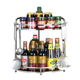 免组装不锈钢厨房置物架壁挂调料架调味品收纳多层架转角架角落架