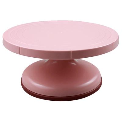 三能蛋糕花台旋转烘焙工具粉色