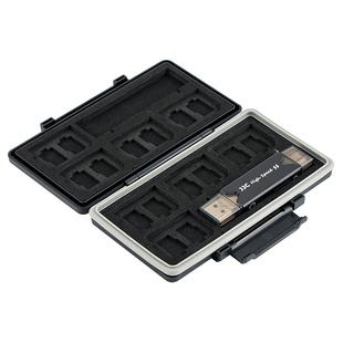 JJC 内存卡收纳盒 存储卡 SD卡盒CF TF卡包 XQD switch NS游戏卡 CFexpress Type-A卡/B卡USB3.0读卡器多功能