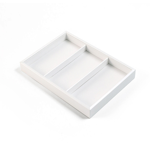 首饰托盘白色带盖项链戒指耳环饰品展示盘收纳手串盘珠宝展示道具