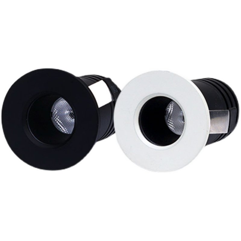 黑色小角度led小射灯开孔30mm3公分cm聚光束角10 15度天花灯1W3W