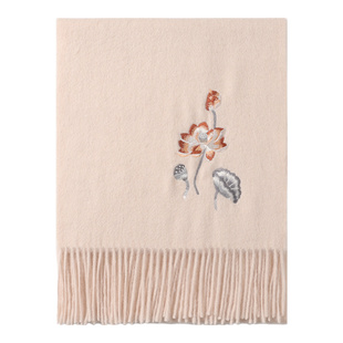 恒源祥纯羊毛围巾女秋冬季新款加厚送长辈妈妈生日礼物高档礼盒装