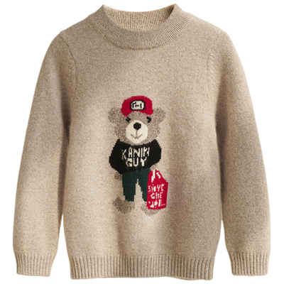 卡通冬季山羊绒轻盈保暖儿童毛衣