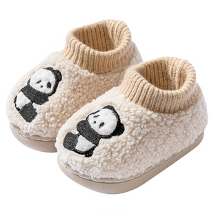 儿童棉拖鞋包跟冬季居家室内1-3岁2防滑女童宝宝加绒厚底棉鞋新款