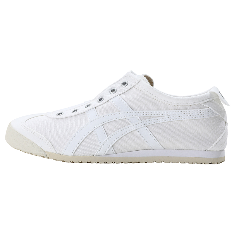 Onitsuka Tiger鬼冢虎白色轻便男女鞋休闲鞋帆布一脚蹬D528N-0101