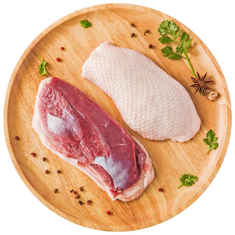 华英生鲜带皮鸭胸肉新鲜冷冻鸭胸肉生鸭货冷冻批发顺丰包邮