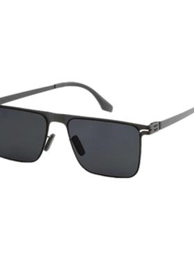 鹏博士偏光方形前卫男超轻墨镜