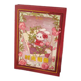 高颜值a5卡册追星活页3寸4寸小卡明信片卡片收纳册透明加厚内页大容量纪念册爱豆专辑四宫格照片拍立得相册