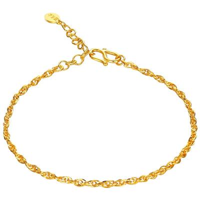 谢瑞麟黄金手链女款百搭素链