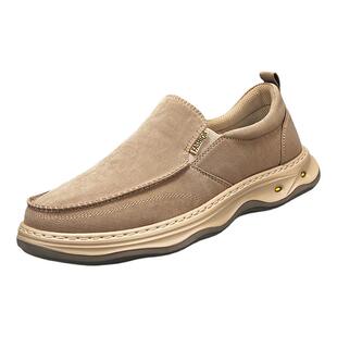 老北京布鞋男鞋夏季透气运动开车舒适软底不累脚防臭冰丝帆布板鞋