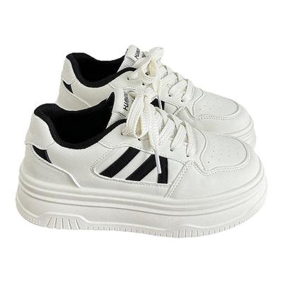 环球小众百搭校园风厚底小白鞋