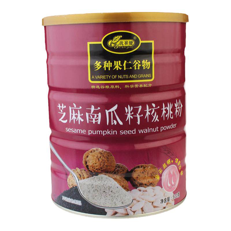 买1发2桶优崔健芝麻南瓜籽核桃粉