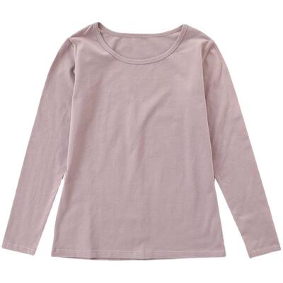 女士秋衣保暖纯棉圆领单件上衣