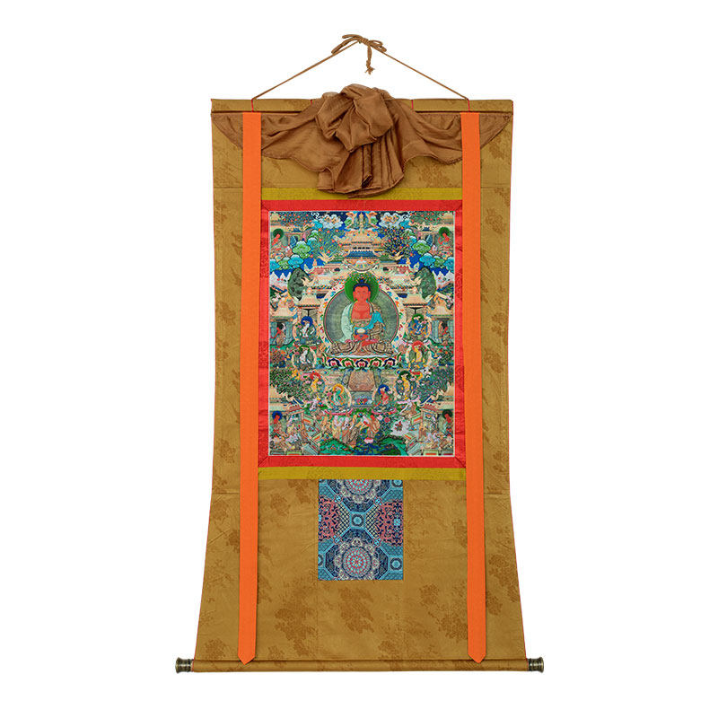 药师佛莲花生黄财神阿弥四臂观音文殊菩萨绿度母金刚萨埵释迦唐卡