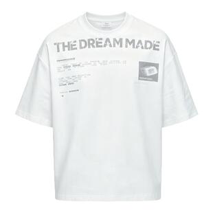 Dream made 凉感冰皮字母印花白色短袖T恤男夏季薄款防晒男生半袖