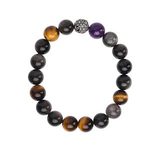 灵机麦玲玲催花致發黑曜石手串 【舔囍缘 立业安家】紫水晶手链