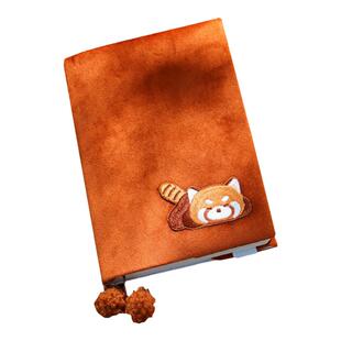 真我 绒绒小熊猫 原创设计手工布书衣套装A5A6手帐本记事本封套文