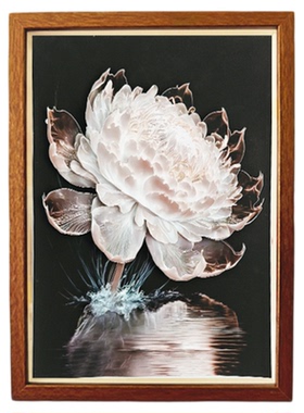 莲花摆件桌面非遗工艺品乔迁礼物开业家居装饰玄关客厅轻奢高级感